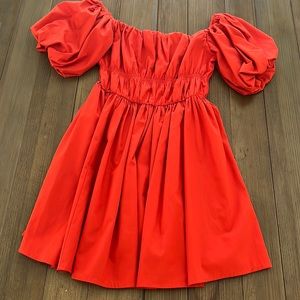Abercrombie & Fitch - Red - Puff Sleeve Mini Dress